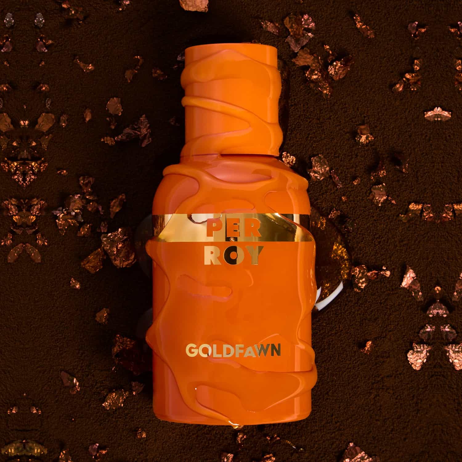 Flacon GoldFawn sur texture