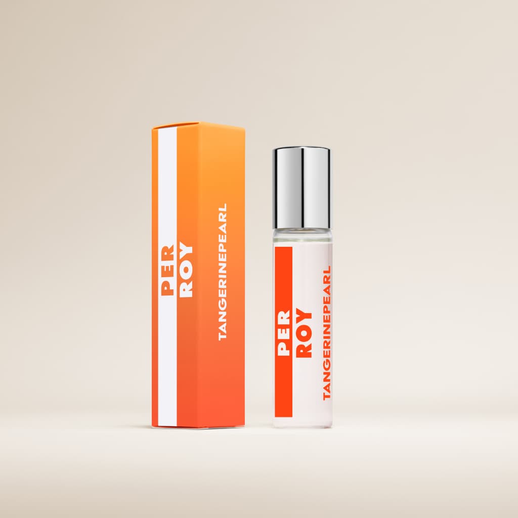 Perroy Packshot flacon et emballage 15ml Tangerinepearl fond beige